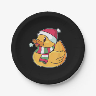 Cute Dub Duck Christmas Paper Plates