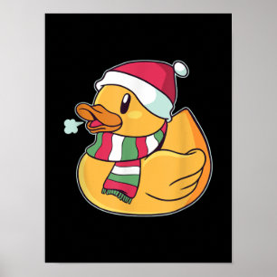 Cute Dub Duck Christmas Poster