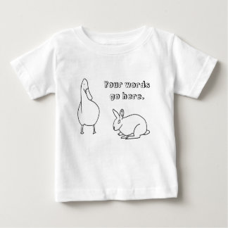 Cute Duck and Rabbit Drawing Your Text tshirts