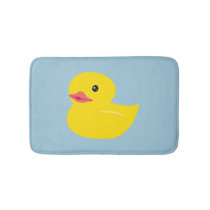 Cute Duck Baby Blue Bath Mat
