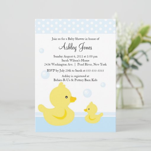 CUTE Duck Baby Shower Invitation | Zazzle