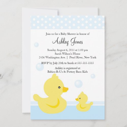 CUTE Duck Baby Shower Invitation