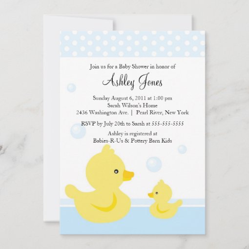 CUTE Duck Baby Shower Invitation | Zazzle