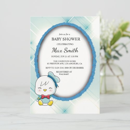 Cute Duck Baby Shower Invitation
