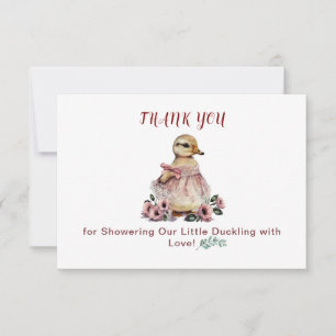 Cute Duck Baby Shower Thank You Card