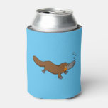 Cute Duck Billed Platypus Can Cooler at Zazzle