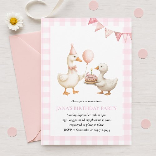Cute Duck Birthday Party | Pink Gingham Farm Theme