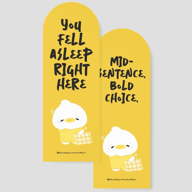 Cute Duck Bookmarks (Front & Back)