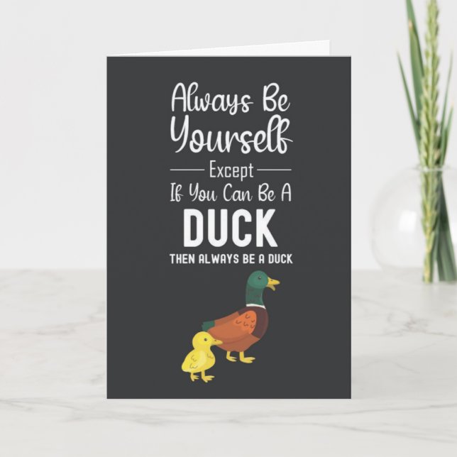 Cute Duck Cards Funny Humor Humorous Animal Birds (Front)