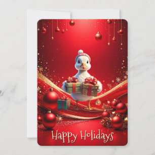 Cute Duck Christmas Holiday Card