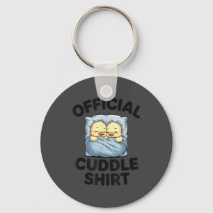 Cute Duck Couple Snuggle Cuddle Keychain