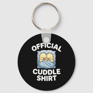Cute Duck Couple Snuggle Cuddle  Keychain