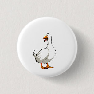 Cute Duck Design Men Waterfowl Bird Pet Duck Lover Button
