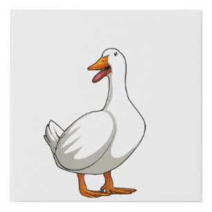 Cute Duck Design Men Waterfowl Bird Pet Duck Lover Faux Canvas Print