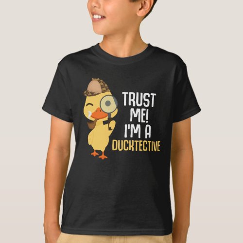 Cute Duck Detective Animal Humor Duck Lover T_Shirt