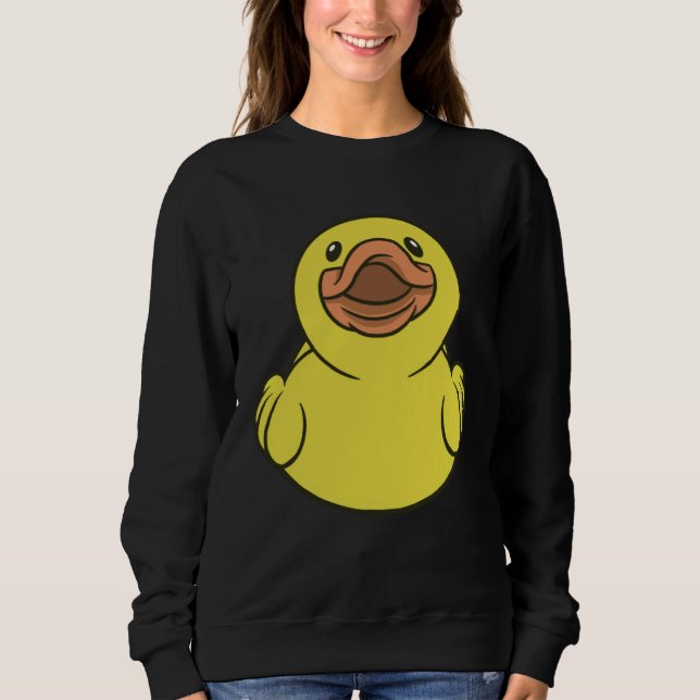 Cute Duck Ducklings Rubber Duck Sweatshirt (Front)