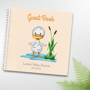 Cute Duck Gender Neutral Baby Shower Guest Book