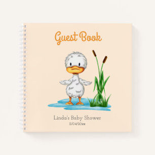 Cute Duck Gender Neutral Baby Shower Guest Book