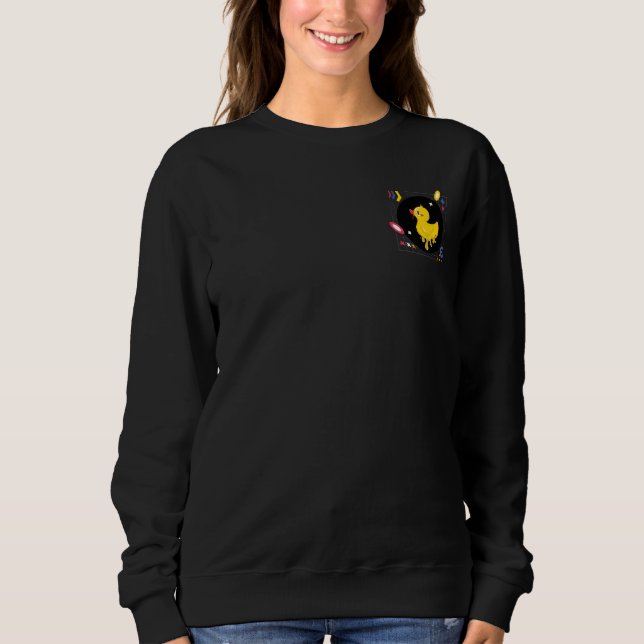 Cute duck impossible design graphic design font , sweatshirt (Front)