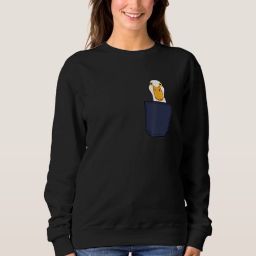 Cute Duck In A Pocket Chicken Farmers Animal Sweatshirt
