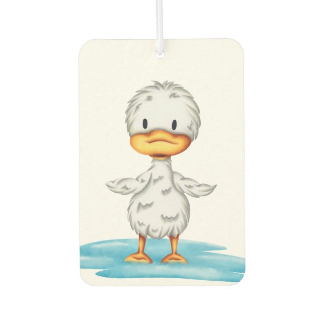 Cute Duck in Puddle Illustrated  Air Freshener (Front)