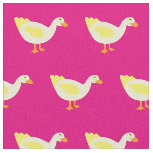 Cute Duck Kid Baby Nursery Hot Pink Fabric