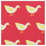Cute Duck Kid Baby Nursery Red Fabric