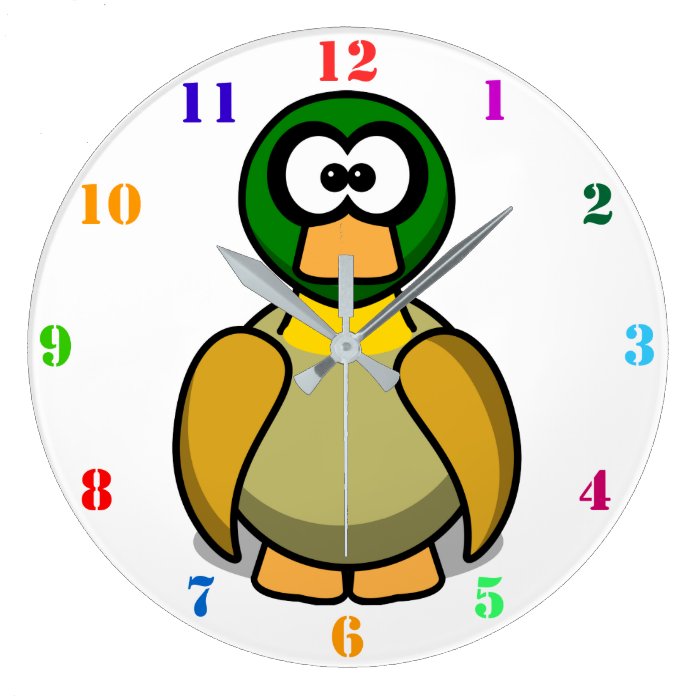 CUTE DUCK Kids Wall Clock