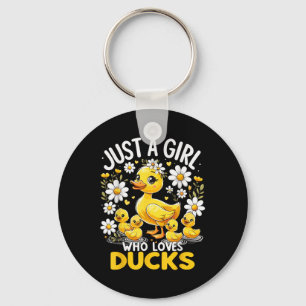 Cute Duck Lover Just A Girl Who Loves Ducks Keychain
