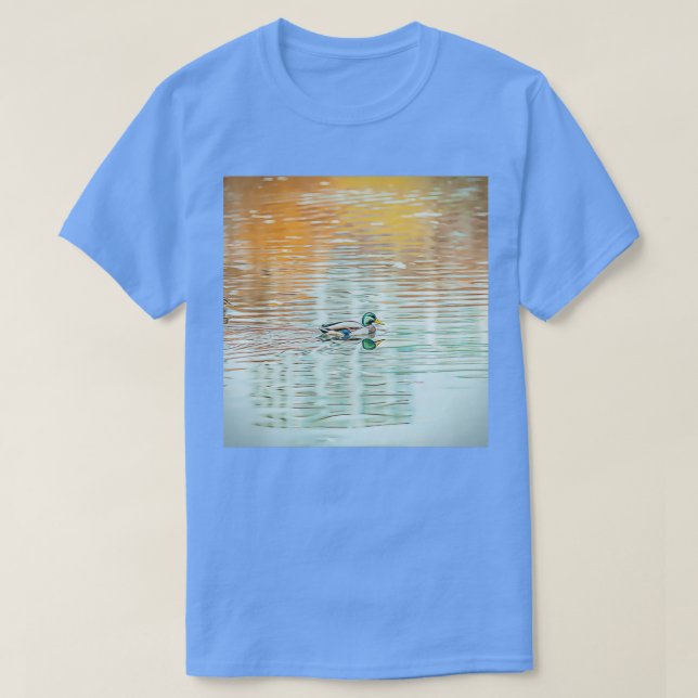 Cute Duck Mallard Birds V T-Shirt (Design Front)