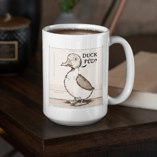 Cute Duck Meme Scandinavian Joke Cartoon  Coffee Mug