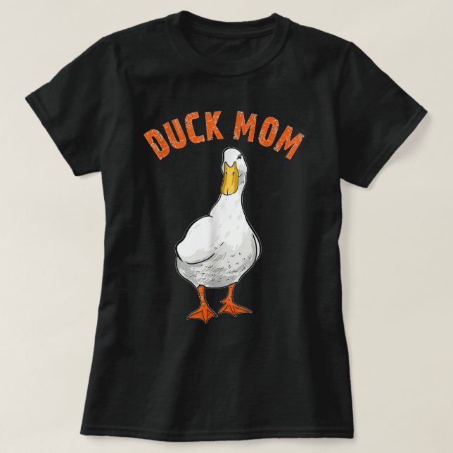Cute Duck Mom Lover Illustration Gift Duck Owner G T-Shirt (Design Front)