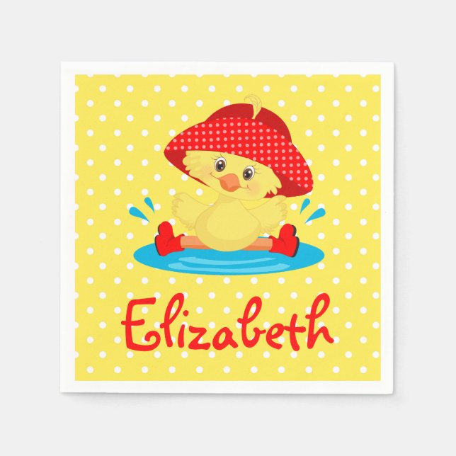 Cute Duck   Napkins (Front)