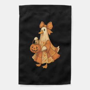 Cute Duck Patchwork Halloween Party Garden Flag