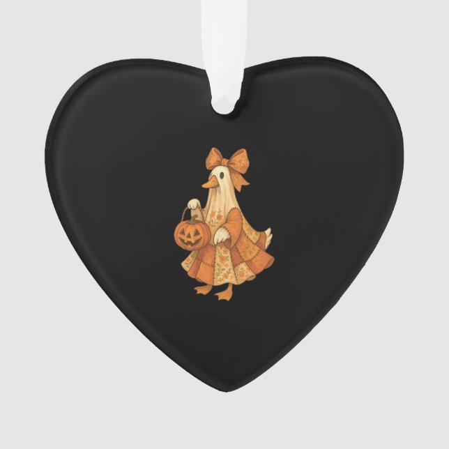 Cute Duck Patchwork Halloween Party Ornament (Front)