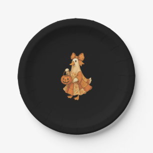 Cute Duck Patchwork Halloween Party Paper Plates