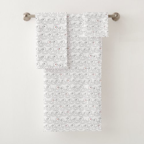 Cute Duck Pattern Bath Towel Set