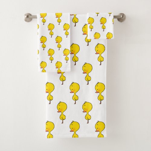 cute duck pattern bath towel set