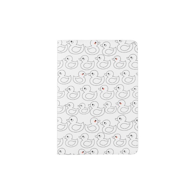 Cute Duck Pattern Passport Holder (Front)