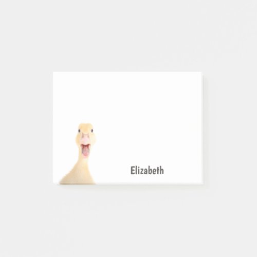 Cute Duck Personalized Name Post_it Notes
