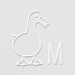 Cute Duck Pet Custom Monogram Initial Embosser