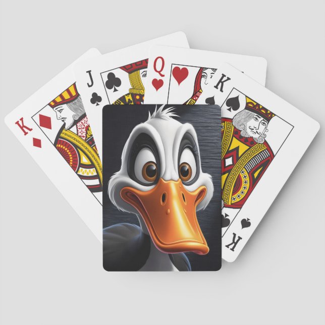 Cute duck. poker cards (Back)