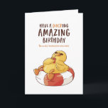Cute Duck Pun Ducking Amazing Funny Birthday Card<br><div class="desc">Funny and cute birthday card for those who love puns and humor. Perfect way to wish your friends and family happy birthday.  Visit our store for more birthday card collection. You'll find something cool,  humorous and sometimes sarcastic birthday cards for your special someone.</div>