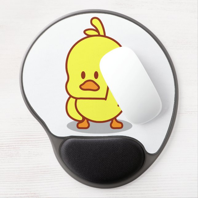 Cute Duck Rubber Duckling Animal Lover Gift Gel Mouse Pad (Left Side)
