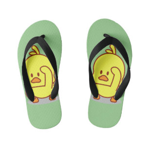 Cute Duck Rubber Duckling Animal Lover Gift Kid's Flip Flops