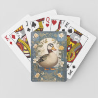 Cute Duck Vintage Floral Nature Inspired Playing Cards