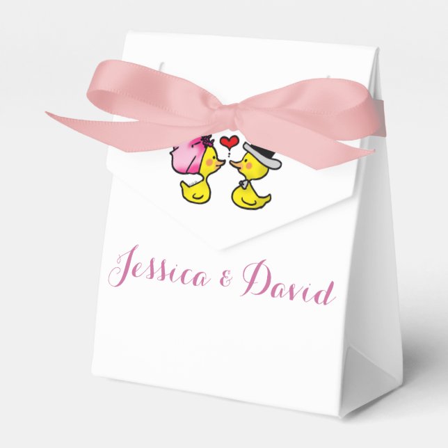 Cute Duck Wedding Favor Design   Favor Boxes (Front Side)
