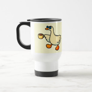 Cute Duck With Coffee Cup Stainless Steel Tumbler