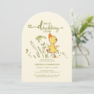 Cute Duckling Baby Shower Invitation