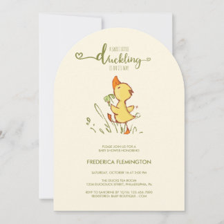 Cute Duckling Baby Shower Invitation